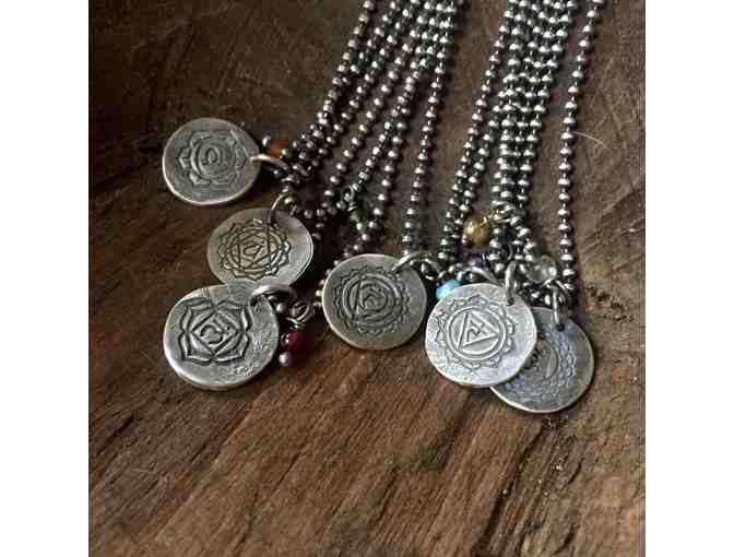 mary jane dodd: Matte Recycled Sterling Chakra Necklace