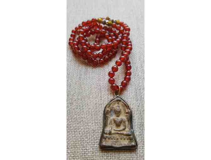 ShellyPorterArtworks: Carnelian Buddha Meditation Mala Necklace