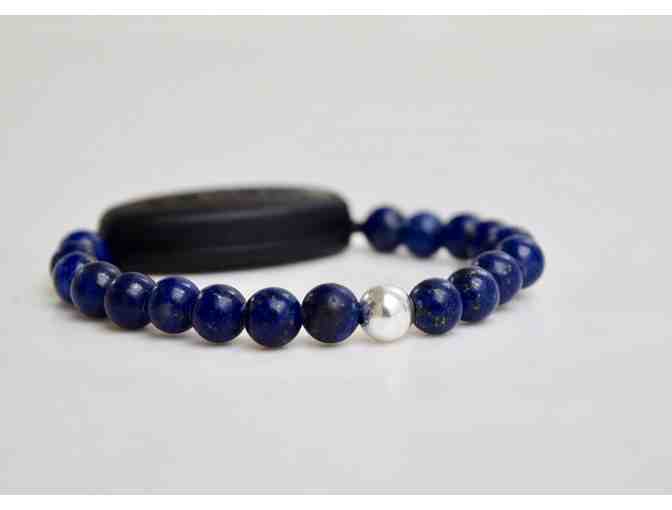 meaning to pause: Vibrating 'Pause' Bracelet in Lapis Lazuli