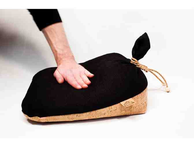 OmraStudio: Original Irish Meditation Cushion Organic Hemp, Cork, and Buckwheat in Black
