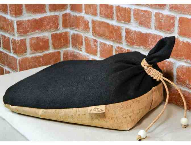 OmraStudio: Original Irish Meditation Cushion Organic Hemp, Cork, and Buckwheat in Black