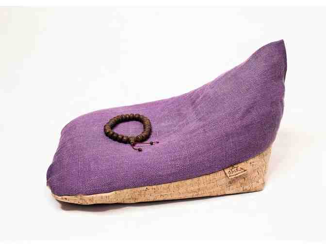 OmraStudio: Original Irish Meditation Cushion Organic Hemp, Cork, and Buckwheat in Purple