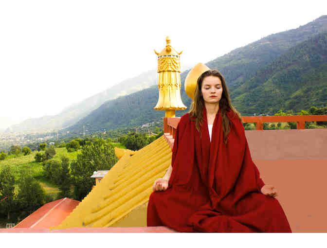 Esprit de l'Himalaya: Bodhi Thick Pashmina Meditation Shawl in Burgundy