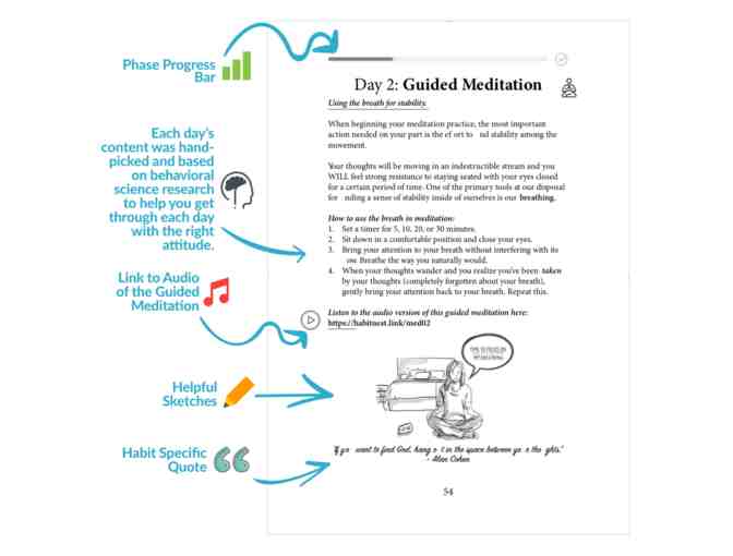 Habit Nest: Two-Piece 'Meditation' and 'Gratitude' Sidekick Journal Set