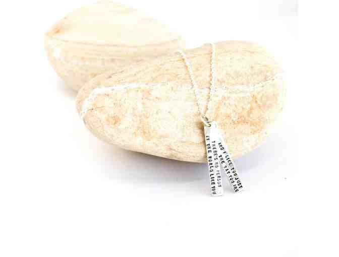 Chocolate and Steel: Mister Rogers "No person like you" Sterling Silver Necklace - Photo 1