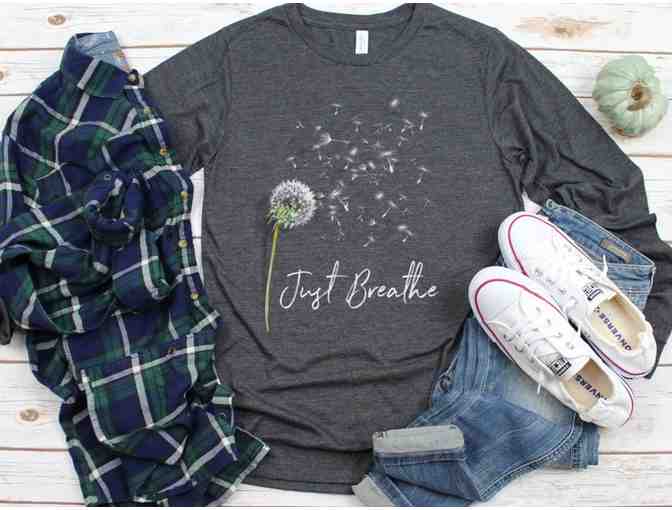 CrystalLakeDesignCo: 'Just breathe' Long Sleeve T in Bidder's Choice of Size and Color