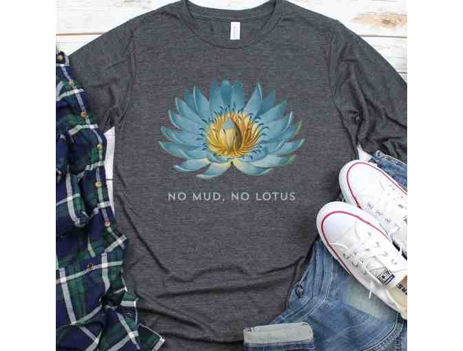CrystalLakeDesignCo: "No mud, no lotus" Long Sleeve T in Bidder's Choice of Size and Color - Photo 1
