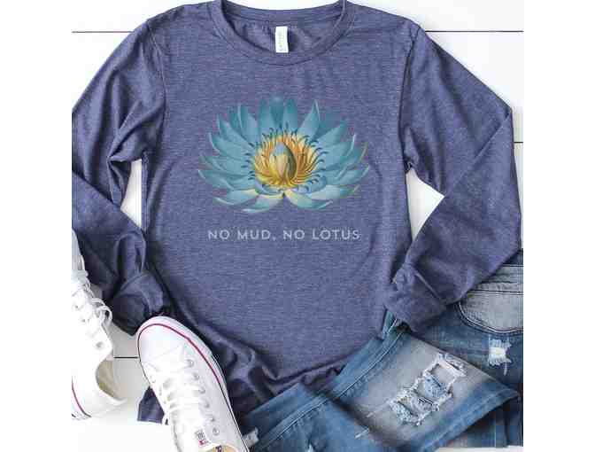CrystalLakeDesignCo: 'No mud, no lotus' Long Sleeve T in Bidder's Choice of Size and Color