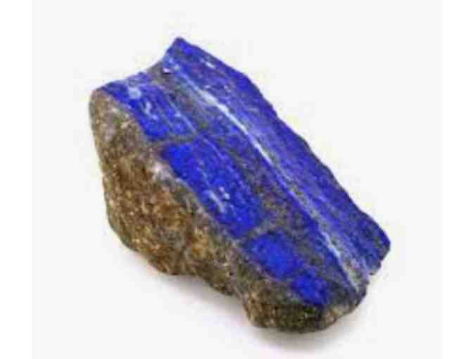 Mindful Necessities: Silver "this too shall pass" Lapis Lazuli Wrist Mala - Photo 3