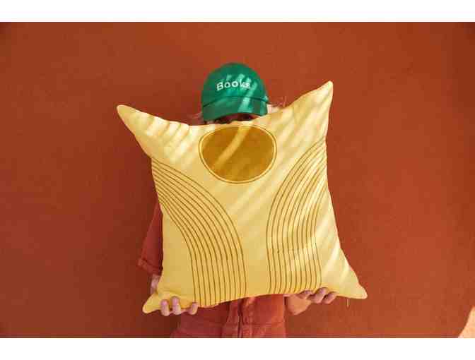 Block Shop: Down-Filled 'Fountain' Pillow in Goldenrod