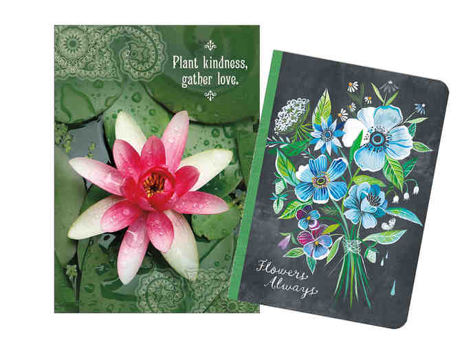 Amber Lotus Publishing: Set of Six 'Kindness Lily' Greeting Cards & Travel Journal