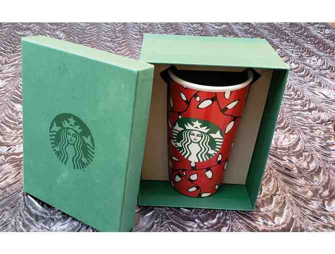 Starbucks Ceramic Holiday Cup & $50 Gift Card