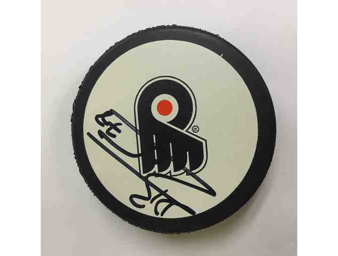 Autographed Philadelphia Flyers Hockey Puck: Pierre-Edouard Bellemare