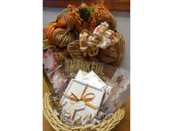 Festive Fall Wreath and Thanksgiving Basket