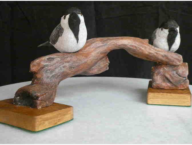 Handcrafted Bird Friends Woodcarving
