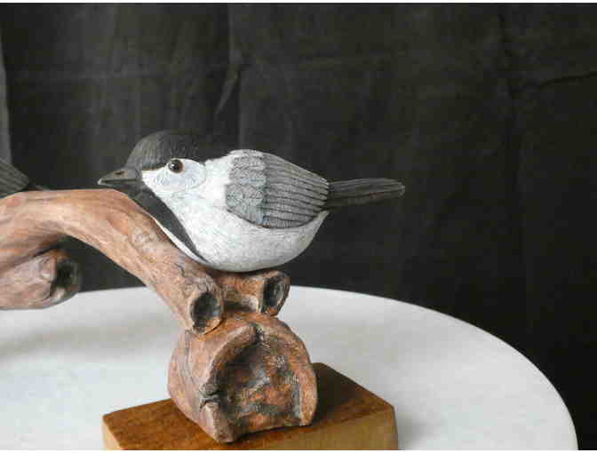 Handcrafted Bird Friends Woodcarving