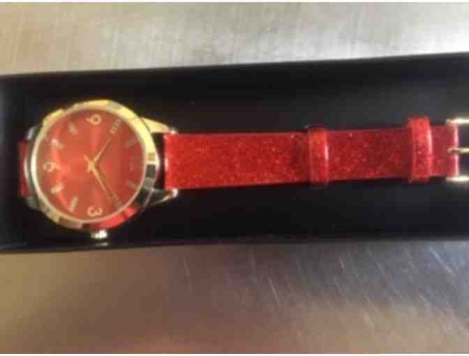 Avon Red Sparkle Strap Ladies Watch
