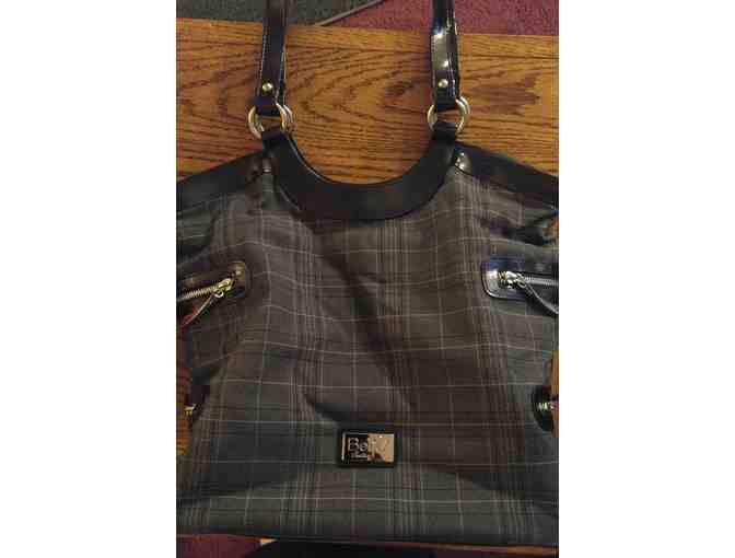 Beijo Couture Plaid top handle bag