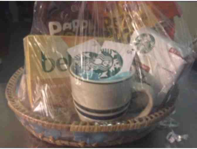 Basket with Starbucks Coffee and gift cards