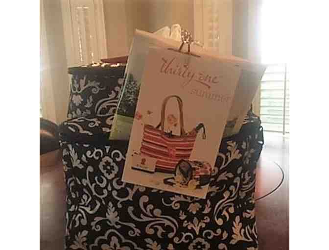 Thirty-one Gifts Black and White Rolling Cooler + Gift Certificate