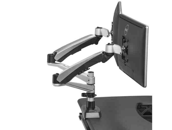 Varidesk - Height Adjustable Standing Desk Pro Plus 36, Dual Monitor Arms & Anti Fatigue Mat