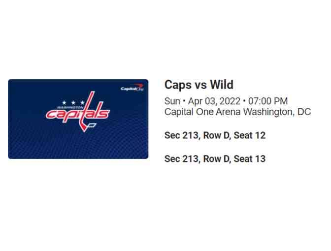 Washington Capitals vs Minnesota Wild Tickets
