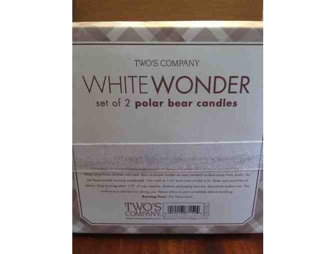 White Wonder Polar Bear Candle Set