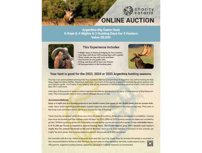 A-Argentina Big Game Hunt for 4-Hunters