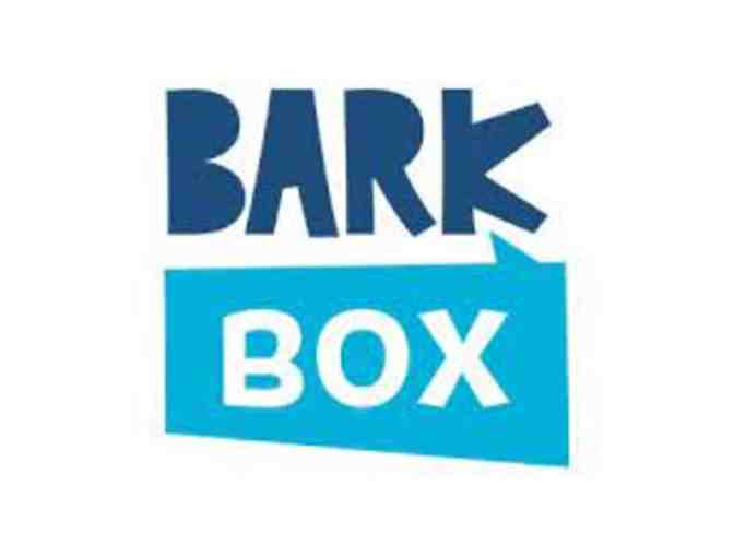 Dog treats and a 1 month gift certificate to BarkBox
