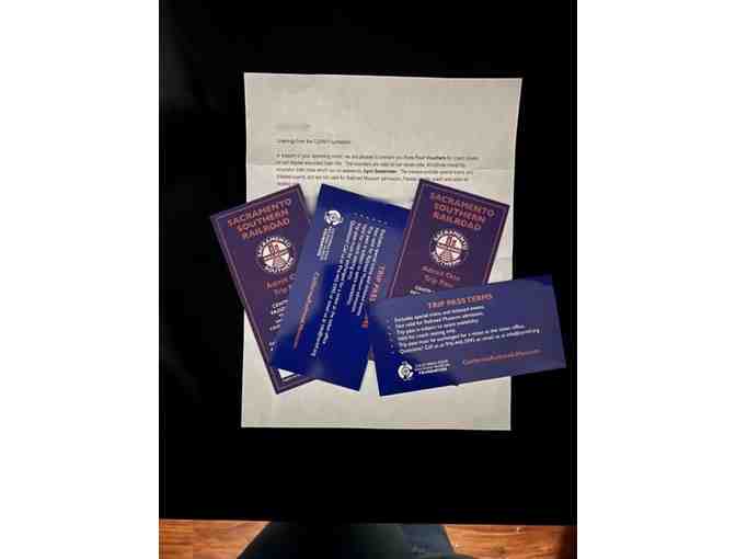 Sacramento Southern Railroad- 4 Tickets