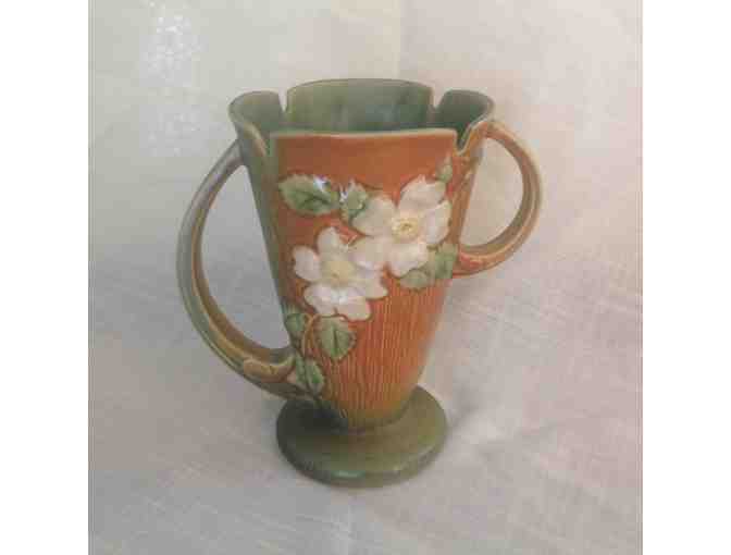 Roseville Pottery - White Rose Vase