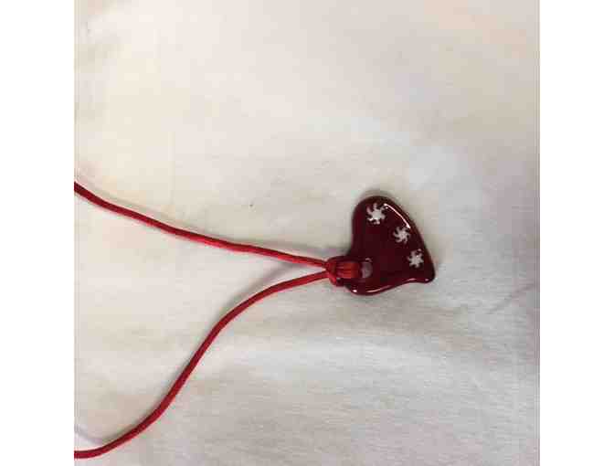 Handmade Heart Necklace with Peppermints