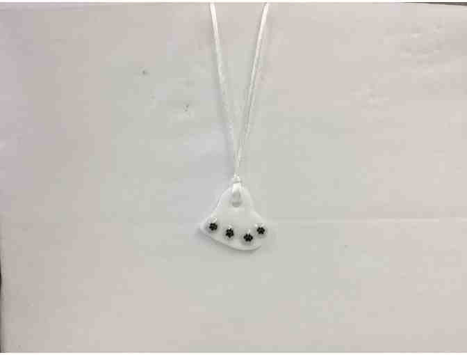Handmade Heart Necklace with Paw Prints