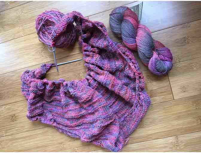 Hand-Knit Shoreline Shawl