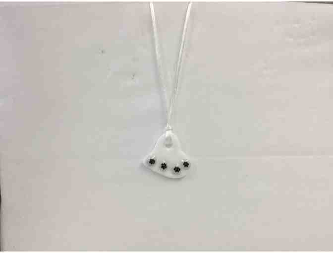 Handmade Heart Necklace with Paw Prints