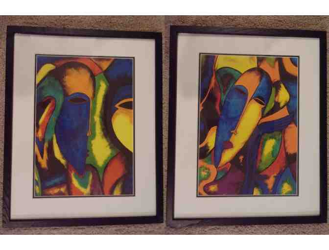 Faces - Pair of Matching Prints by Don Knapp