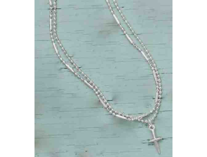 Shine Silver Cross Necklace and Earring Set from Premier Designs