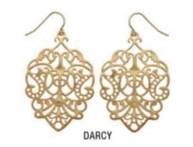Gold French Wire 'Darcy' Earrings & 40 inch 'Riviera' Gold Necklace by Premier Designs