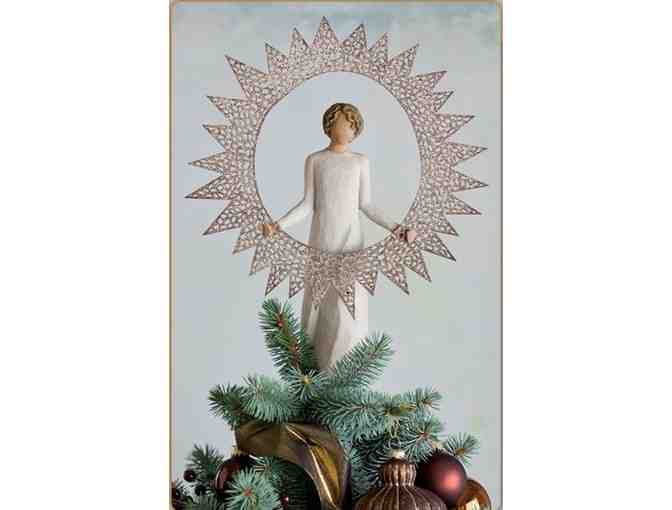 Starlight Christmas Tree Topper and Holy Family Ornament by Willow Tree