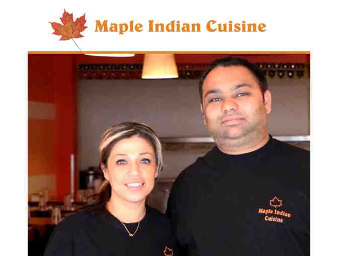 Food: Maple Indian Cuisine. Two $20 coupons. (Lot 1)
