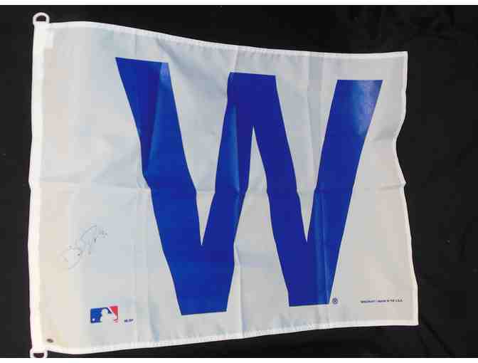 David Ross Signed Chicago Cubs "W" win flag - Photo 1