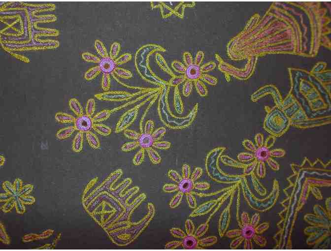 Kashmir Needlework bedspread. Purchased in Calcutta in 1995