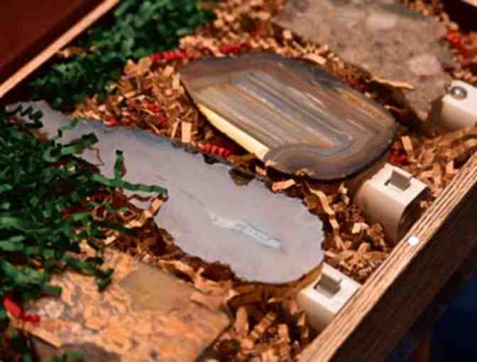 Ground stone night lights by Mel Glick