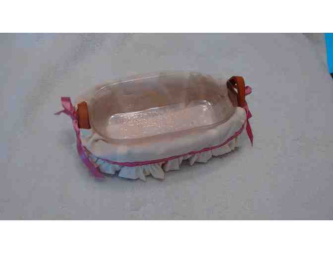 Longaberger basket plus hand-crafted wooden box