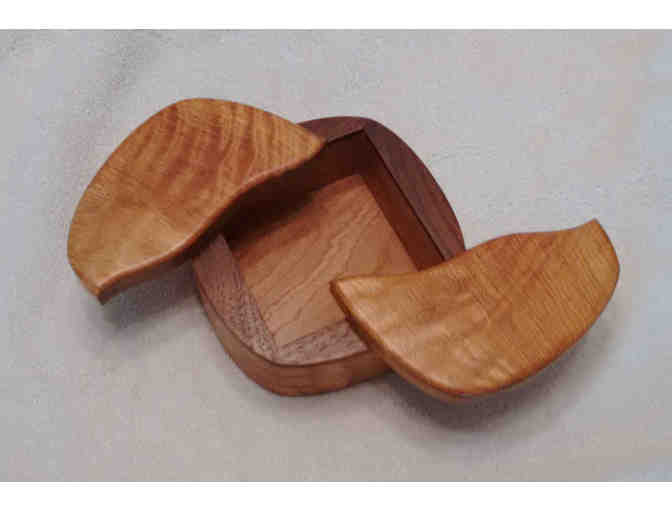 Longaberger basket plus hand-crafted wooden box