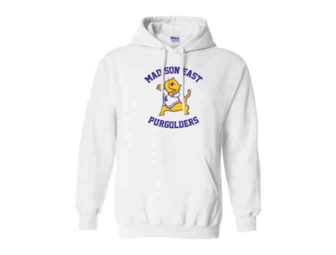 XL White Hooded Sweatshirt--Show your Peppy Pride