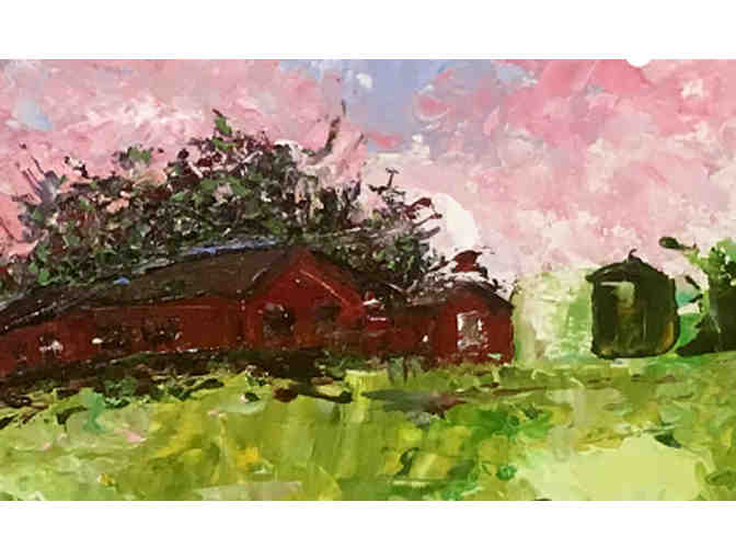 'Red Barn as Dusk Descends' - by Cathy Marie Michael