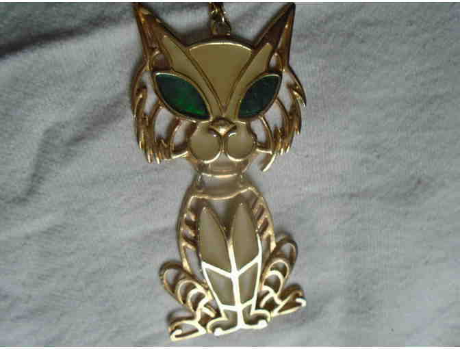 Golden Crazy Cat necklace