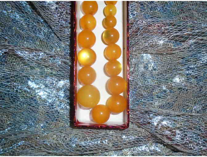 Orange Retro Bead Necklace