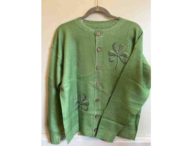 CARDIGAN SWEATER-GREEN CLOVER-SIZE L - Photo 1